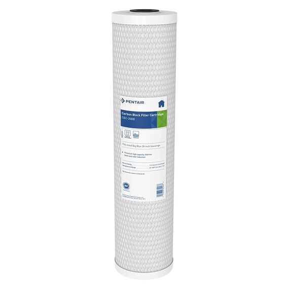 Угольный картридж Pentair (Pentek) CBC-20BB, Типоразмер: Big Blue 20", Температура воды: до +88 °C, Тонкость очистки: 0,5 мкм
