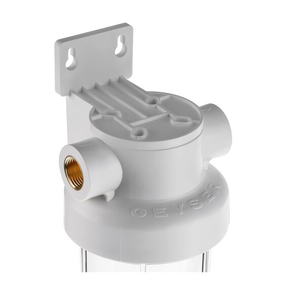 Корпус магистрального фильтра Гейзер Гарант 10SL 1/2", Типоразмер: Slim Line 10", Внутренняя резьба: 1/2", Температура воды: до +40°C, изображение 4