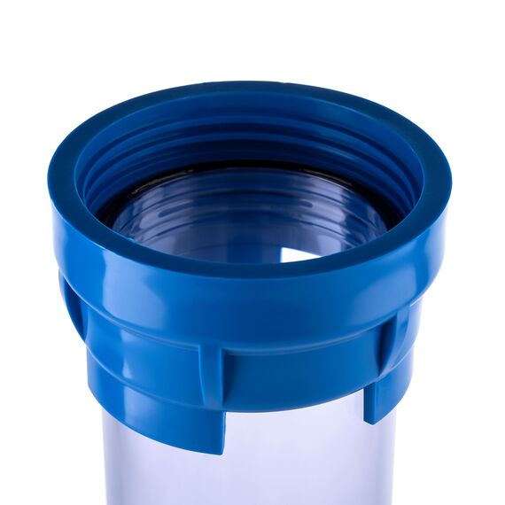 Корпус Гейзер 10SL с металлическими ниппелями 1/2", Типоразмер: Slim Line 10", Корпус: прозрачный, Наружная резьба: 1/2", Температура воды: до +40°C, изображение 6