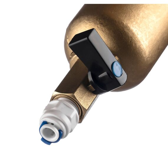 Магистральный фильтр Гейзер Бастион 121 3/4", Типоразмер: нестандартный, Наружная резьба: 3/4", Температура воды: до +80°C, Тонкость очистки: 90 микрон, изображение 4