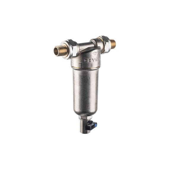 Магистральный фильтр Гейзер Бастион 121 1/2", Типоразмер: нестандартный, Наружная резьба: 1/2", Температура воды: до +80°C, Тонкость очистки: 90 микрон, изображение 3