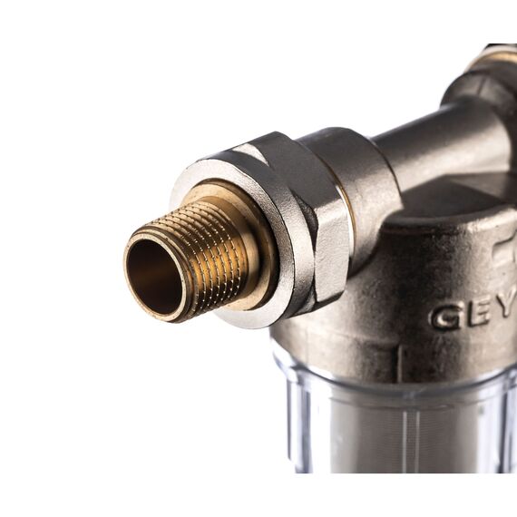 Магистральный фильтр Гейзер Бастион 111 1/2", Типоразмер: нестандартный, Наружная резьба: 1/2", Температура воды: до +40°C, Тонкость очистки: 90 микрон, изображение 4