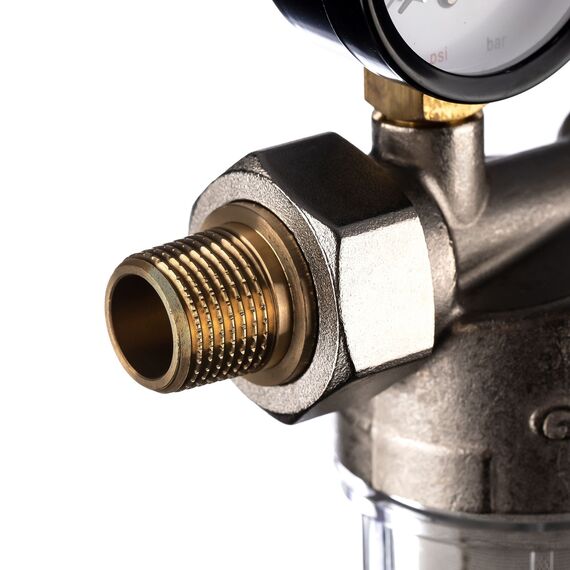 Магистральный фильтр Гейзер Бастион 112 1/2", Типоразмер: нестандартный, Наружная резьба: 1/2", Температура воды: до +40°C, Тонкость очистки: 90 микрон, изображение 4