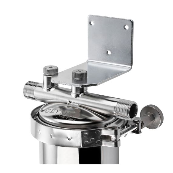 Корпус магистрального фильтра Гейзер Тайфун 10SL 1/2", Типоразмер: Slim Line 10", Наружная резьба: 1/2", Температура воды: до +95°C, изображение 4