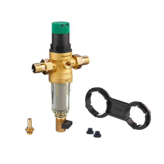 Магистральный фильтр Resideo Braukmann (Honeywell) FK06-1/2AA, Типоразмер: нестандартный, Наружная резьба: 1/2", Температура воды: до +40°C, Тонкость очистки: 100 микрон, изображение 2