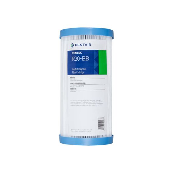 Картридж механической очистки Pentair (Pentek) R-30 BB, Типоразмер: Big Blue 10", Температура воды: до +52 °C, Тонкость очистки: 30 мкм 