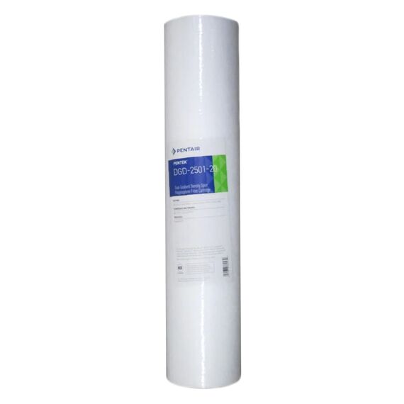 Картридж механической очистки Pentair (Pentek) DGD-2501 20BB, Типоразмер: Big Blue 20", Температура воды: до +62 °C, Тонкость очистки: 1 мкм