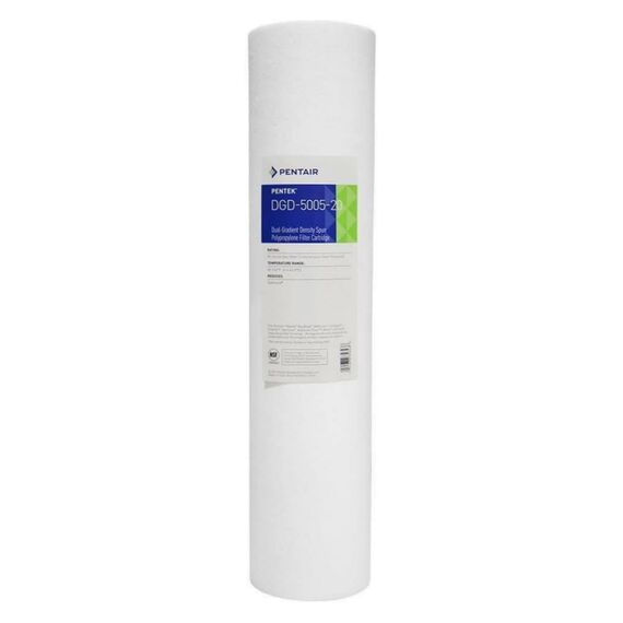Картридж механической очистки Pentair (Pentek) DGD-5005 20BB, Типоразмер: Big Blue 20", Температура воды: до +62 °C, Тонкость очистки: 5 мкм