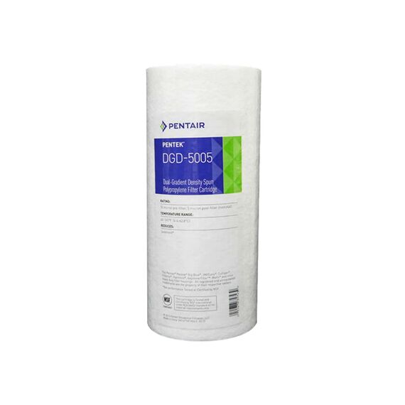 Картридж механической очистки Pentair (Pentek) DGD-5005 BB, Типоразмер: Big Blue 10", Температура воды: до +62 °C, Тонкость очистки: 5 мкм