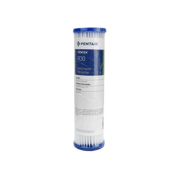 Картридж механической очистки Pentair (Pentek) R-30, Типоразмер: Slim Line 10", Температура воды: до +52 °C, Тонкость очистки: 30 мкм 