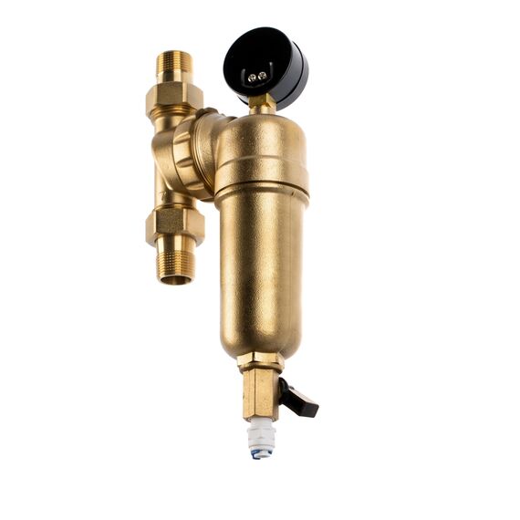 Магистральный фильтр Гейзер Бастион 322 3/4" (7508095201), Типоразмер: нестандартный, Наружная резьба: 3/4", Температура воды: до +80°C, Тонкость очистки: 90 микрон, изображение 5