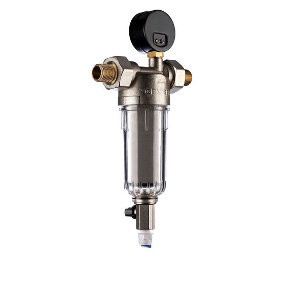 Магистральный фильтр Гейзер Бастион 112 1/2", Типоразмер: нестандартный, Наружная резьба: 1/2", Температура воды: до +40°C, Тонкость очистки: 90 микрон, изображение 3