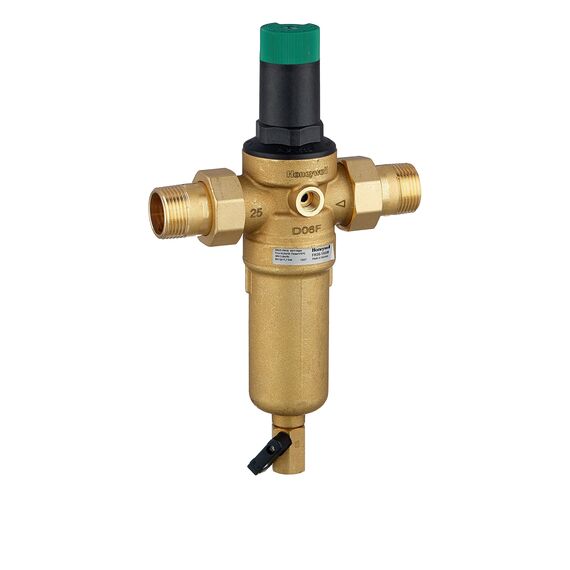 Магистральный фильтр Resideo Braukmann (Honeywell) FK06-1/2AAM, Типоразмер: нестандартный, Наружная резьба: 1/2", Температура воды: до +70°C, Тонкость очистки: 100 микрон