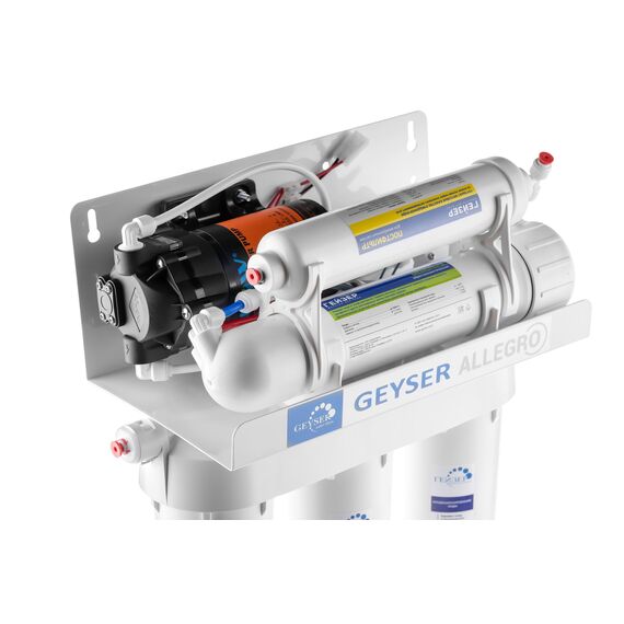 Фильтр для воды Гейзер Аллегро-П с обратным осмосом, Модификация: с насосом, Минерализация воды: нет, Модель питьевого крана: №3, Объём бака (общий): 12 л, изображение 4