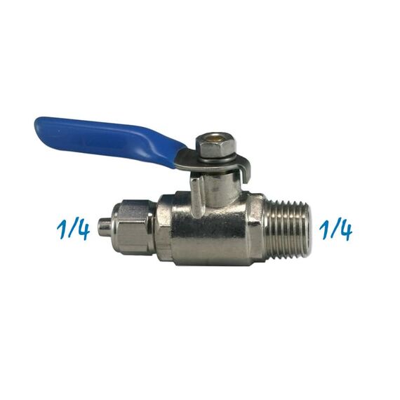 Запорный вентиль с наружной резьбой и соединением Jaco 1/4, изображение 2