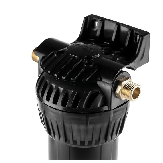 Магистральный фильтр Гейзер 1Г 1/2", Типоразмер: Slim Line 10", Корпус: термостойкий, Наружная резьба: 1/2", Температура воды: до +95°C, Тонкость очистки: 5 микрон, изображение 4