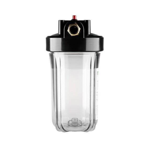 Прозрачный корпус Гейзер BB10 с металлическими ниппелями 1", Типоразмер: Big Blue 10", Корпус: прозрачный, Наружная резьба: 1", Температура воды: до +40°C, изображение 4