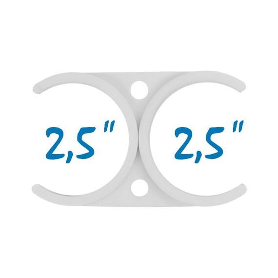 Двойная крепёжная клипса 2 1/2" - 2 1/2", изображение 2