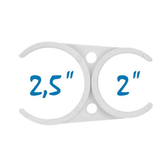 Двойная крепёжная клипса CLD2500W (2 1/2" - 2"), изображение 2