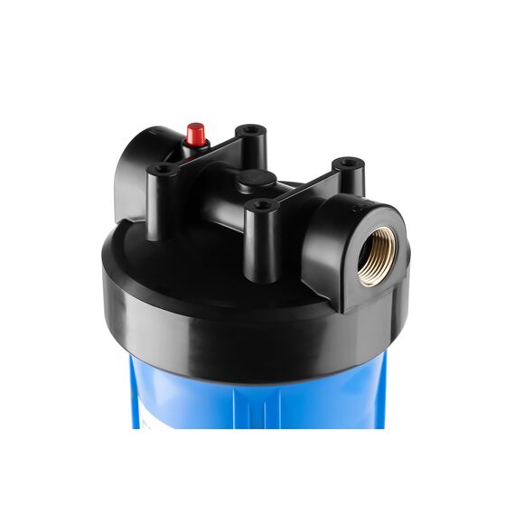 Корпус Гейзер BB10 с латунными вставками 1", Типоразмер: Big Blue 10", Корпус: матовый, Внутренняя резьба: 1", Температура воды: до +40°C, изображение 5