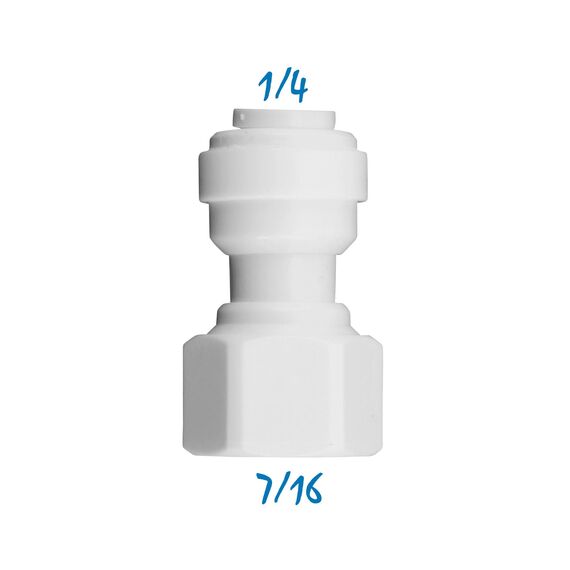 Переходник FA04-716 для фильтра воды, Комбинация соединений: 1/4 - 7/16, изображение 2