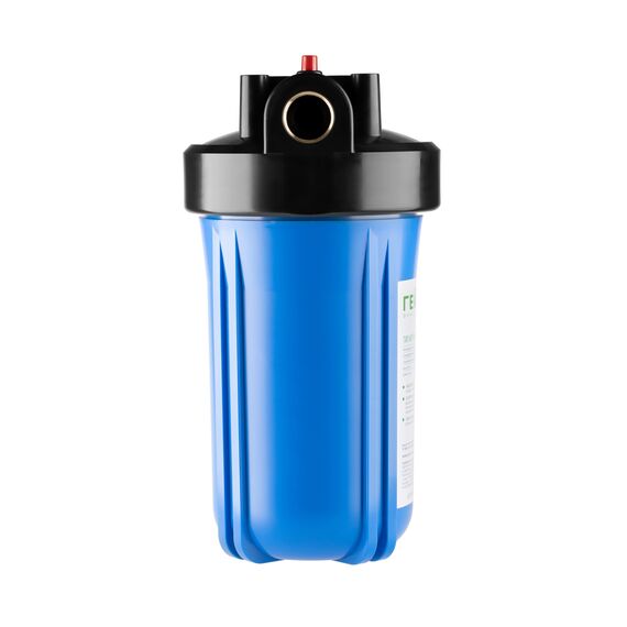 Корпус Гейзер BB10 с латунными вставками 1", Типоразмер: Big Blue 10", Корпус: матовый, Внутренняя резьба: 1", Температура воды: до +40°C, изображение 4