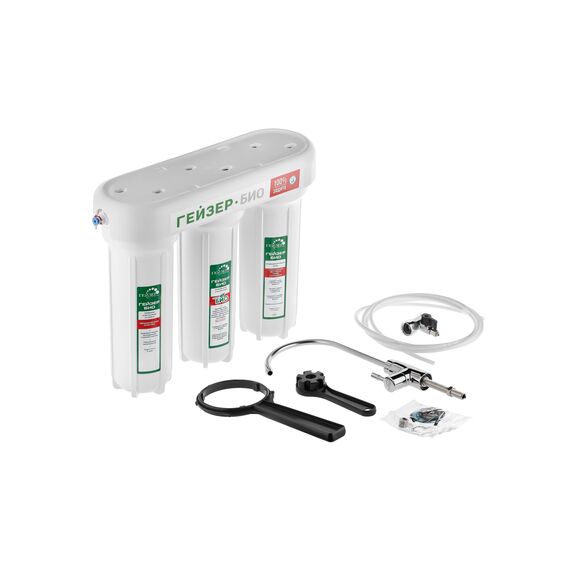 Проточный питьевой фильтр Гейзер Био 311, Модификация: для мягкой воды, Колбы: матовые, Модель питьевого крана: №6, изображение 10