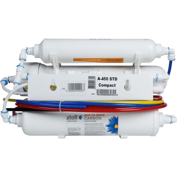 Фильтр для воды atoll A-450 STDA Compact с обратным осмосом, Модификация: без насоса, Минерализация воды: нет, Модель питьевого крана: A-7412-CP, Объём бака (общий): 12 л, изображение 3