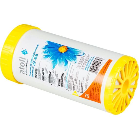 Картридж atoll RF-BB для удаления железа, Типоразмер: Big Blue 10", Температура воды: до +38 °C, Тонкость очистки: не нормируется, изображение 3