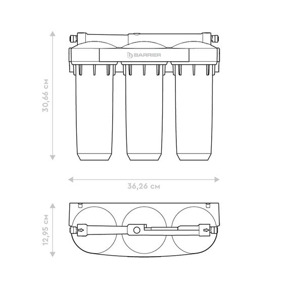 Проточный питьевой фильтр Барьер Профи Жесткость Сити, изображение 5