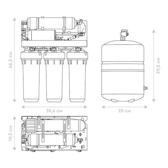 Фильтр для воды Барьер Профи Осмо 100 Boost с обратным осмосом, Модификация: с насосом, Минерализация воды: нет, Производительность мембраны: 100 GPD, изображение 6