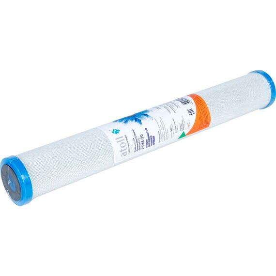 Угольный картридж atoll EPM-20, Типоразмер: Slim Line 20", Температура воды: до +70 °C, Тонкость очистки: 10 мкм , изображение 2