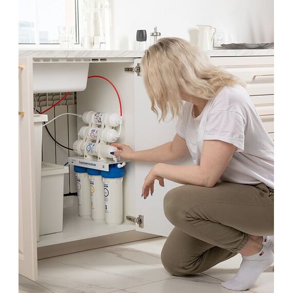 Фильтр для воды Барьер Профи Осмо 100 М с обратным осмосом, Модификация: без насоса, Минерализация воды: есть, Производительность мембраны: 100 GPD, изображение 9