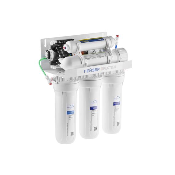 Фильтр для воды Гейзер Престиж-П с обратным осмосом (кран 3), Модификация: с насосом, Минерализация воды: нет, Модель питьевого крана: №3, Объём бака (общий): 12 л, изображение 2
