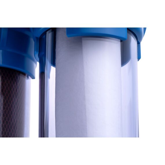 Проточный питьевой фильтр Гейзер Био 322, Модификация: для жёсткой воды, Колбы: прозрачные, Модель питьевого крана: №6, изображение 6