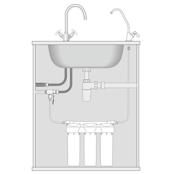 Проточный питьевой фильтр Prio Новая Вода Praktic EU310, изображение 6