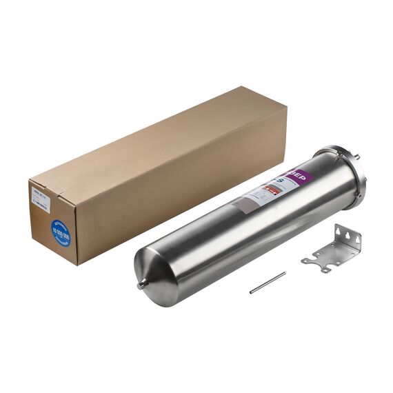 Корпус магистрального фильтра Гейзер HS 20BB 1", Типоразмер: Big Blue 20", Внутренняя резьба: 1", Температура воды: до +93°С, изображение 2