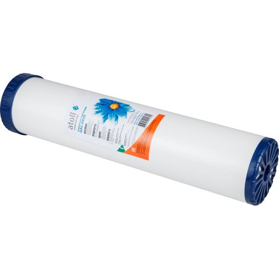 Угольный картридж atoll GAC-BB20, Типоразмер: Big Blue 20", Температура воды: до +52 °C, изображение 3