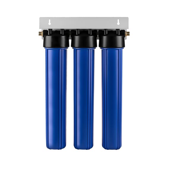 Магистральный фильтр Гейзер 3И20 1/2 (БА), Типоразмер: Slim Line 20", Наружная резьба: 1/2", Температура воды: до +40°C, Тонкость очистки: 0,6 микрон, изображение 4