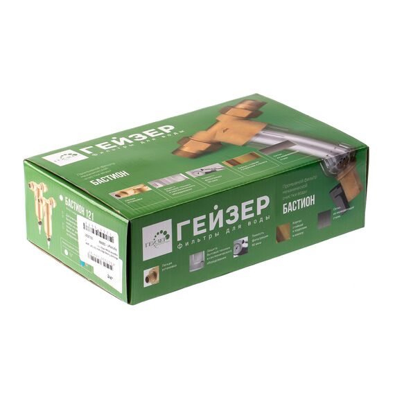 Магистральный фильтр Гейзер Бастион 121 3/4", Типоразмер: нестандартный, Наружная резьба: 3/4", Температура воды: до +80°C, Тонкость очистки: 90 микрон, изображение 7