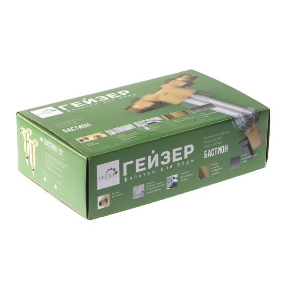 Магистральный фильтр Гейзер Бастион 122 1/2", Типоразмер: нестандартный, Наружная резьба: 1/2", Температура воды: до +80°C, Тонкость очистки: 90 микрон, изображение 7