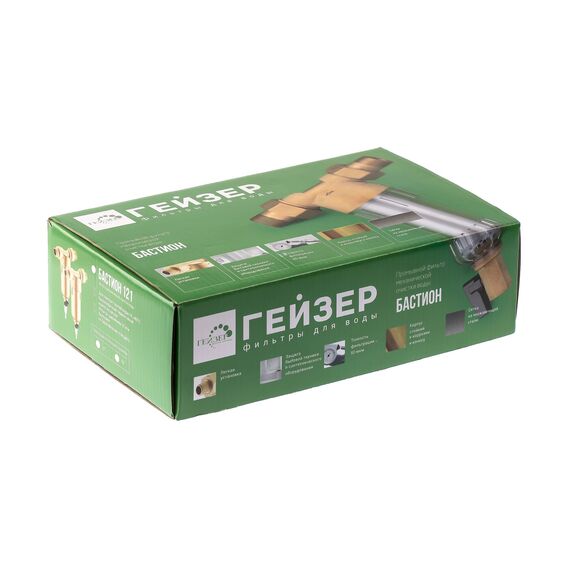 Магистральный фильтр Гейзер Бастион 122 3/4", Типоразмер: нестандартный, Наружная резьба: 3/4", Температура воды: до +80°C, Тонкость очистки: 90 микрон, изображение 8