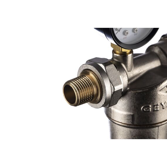 Магистральный фильтр Гейзер Бастион 122 1/2", Типоразмер: нестандартный, Наружная резьба: 1/2", Температура воды: до +80°C, Тонкость очистки: 90 микрон, изображение 3