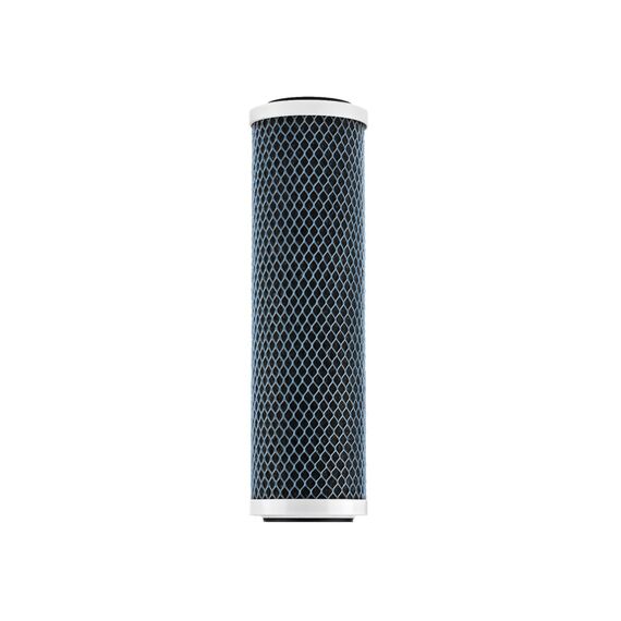 Угольный картридж Гейзер MMB-10SL, Типоразмер: Slim Line 10", Температура воды: до +70 °C, Тонкость очистки: 2 мкм