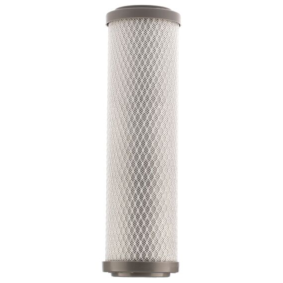 Угольный картридж Гейзер CBC 0.6-10SL Ag, Типоразмер: Slim Line 10", Температура воды: до +53 °C, Тонкость очистки: 0,6 мкм, изображение 2