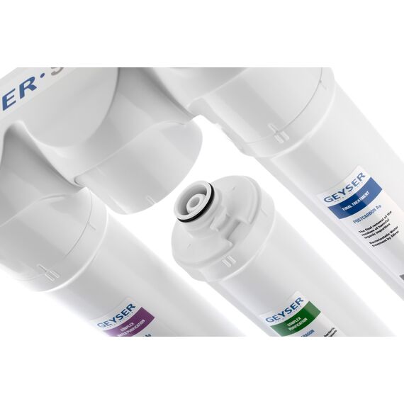 Проточный питьевой фильтр Гейзер Смарт универсальный (без крана), Модификация: для жёсткой воды, Модель питьевого крана: без крана, изображение 4