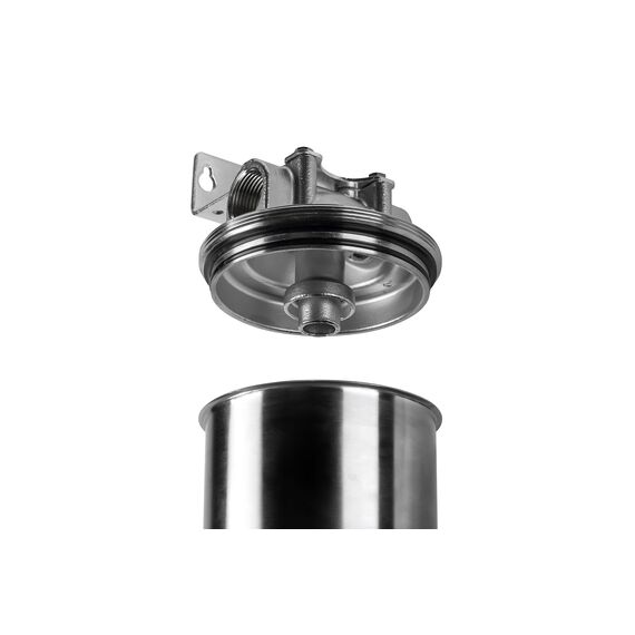 Корпус магистрального фильтра Гейзер HS 20BB 1", Типоразмер: Big Blue 20", Внутренняя резьба: 1", Температура воды: до +93°С, изображение 7