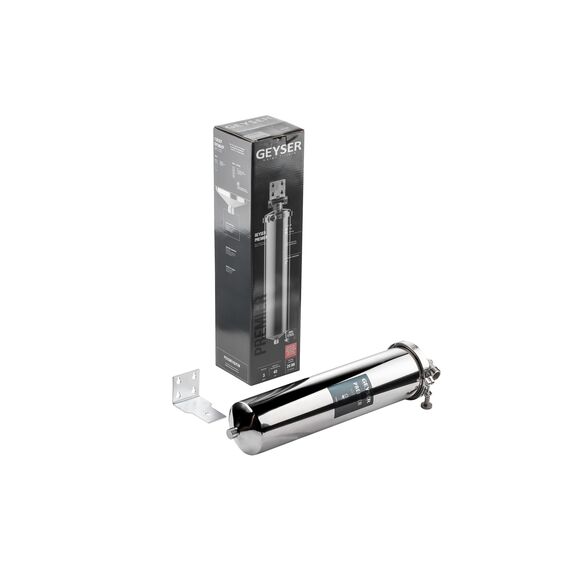 Корпус магистрального фильтра Гейзер Премьер 20BB, Типоразмер: Big Blue 20", Наружная резьба: 1", Температура воды: до +95°C, изображение 2