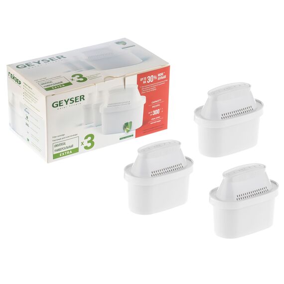 Набор из трёх сменных картриджей Экстра 401 для фильтра-кувшина Гейзер, изображение 6