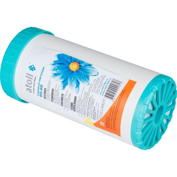 Картридж atoll WS-BB для умягчения жёсткой воды, Типоразмер: Big Blue 10", Температура воды: до +52 °C, изображение 3